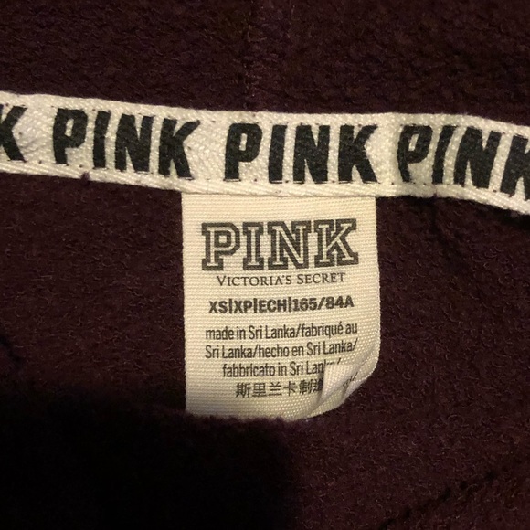 VS PINK Oversized Burgundy Cowl Neck Sweatshirt Sweater Sz XS S M L - Picture 4 of 4